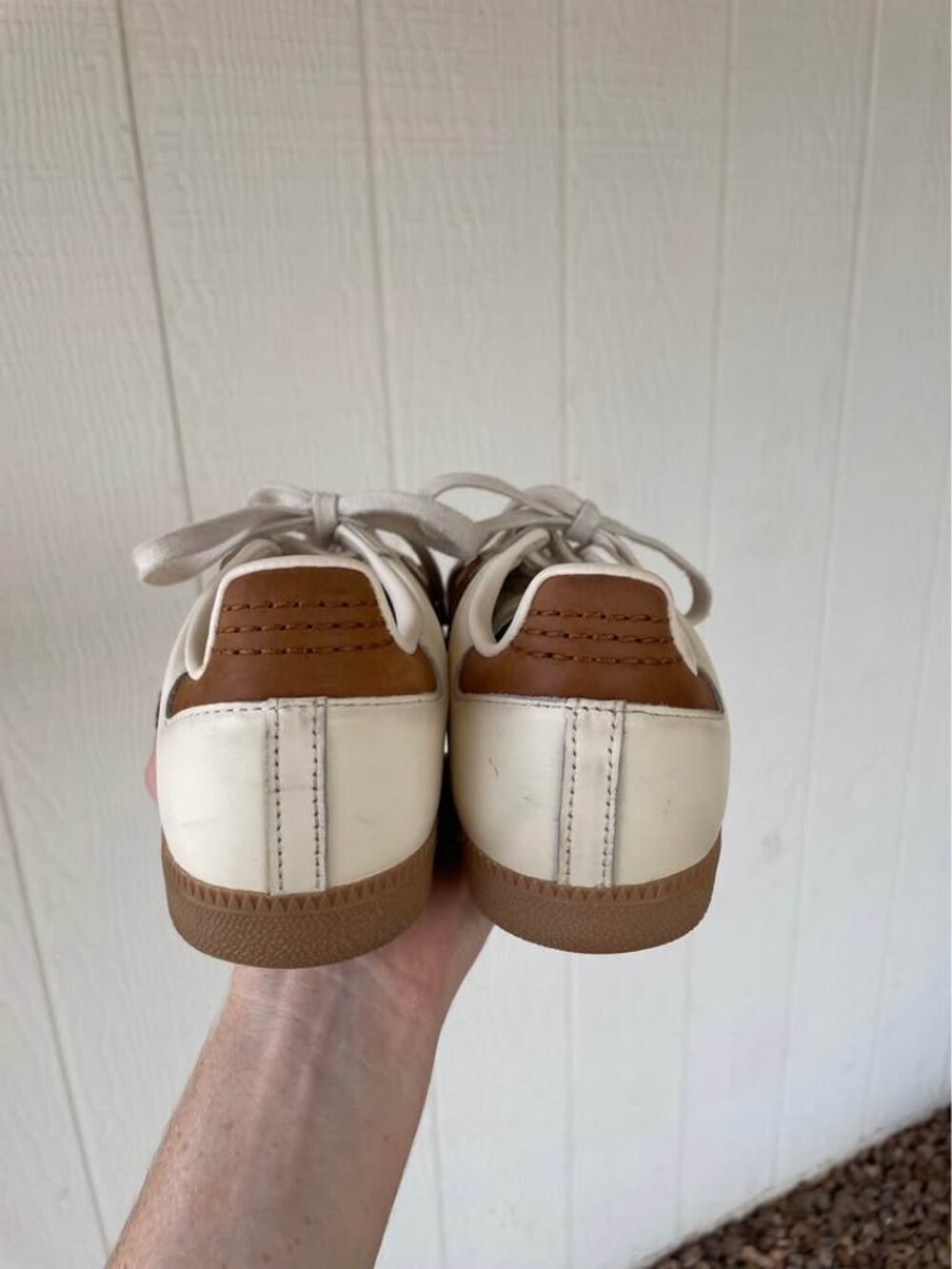 Adidas Samba OGs in Wonder White/ Dusky Brown Sneaker - Picture 5 of 7